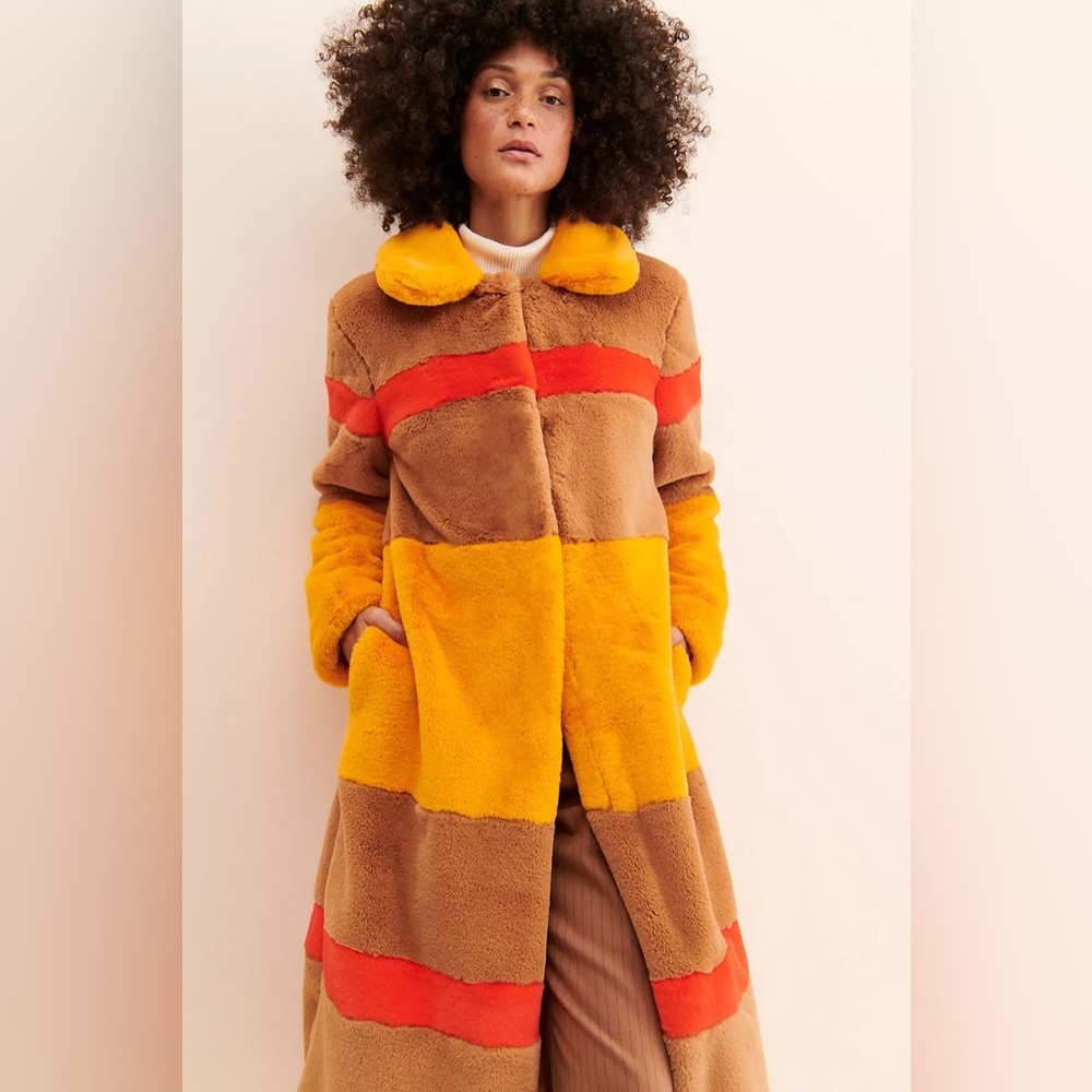 Hutch Colorblock Faux Fur Jacket